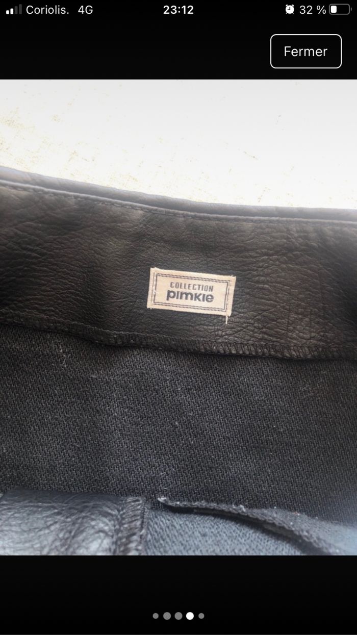 Jupe noir effet cuir - photo numéro 4