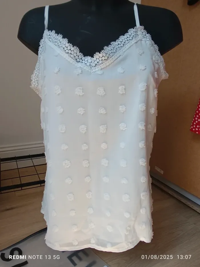 Magnifique débardeur blanc shein taille L neuf