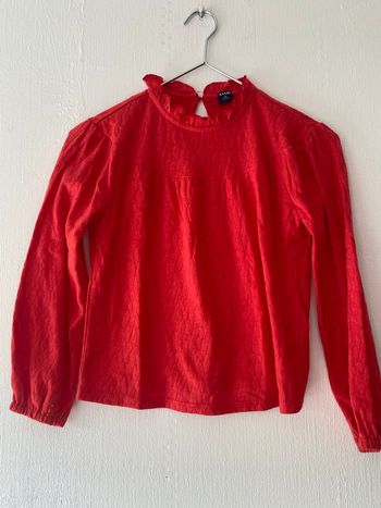 Chemisier rouge 8 ans 