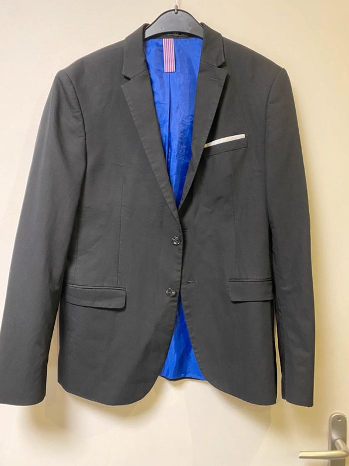 Jolie veste blazer noire Zara Man taille L entre aisselles 53 cm