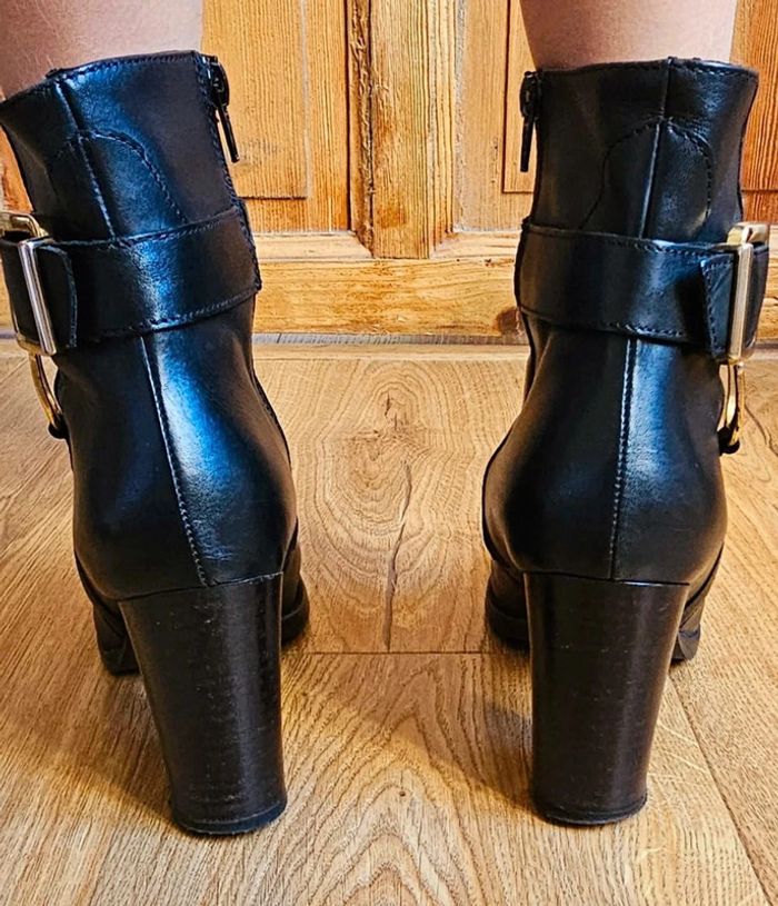 Bottines Minelli cuir cuero noir black 37 - photo numéro 2