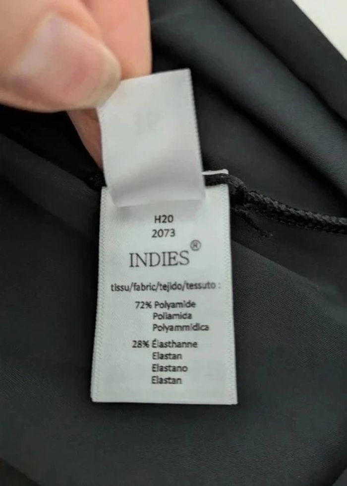 Robe d'été noire manches longues - Indies - taille 36 - photo numéro 5