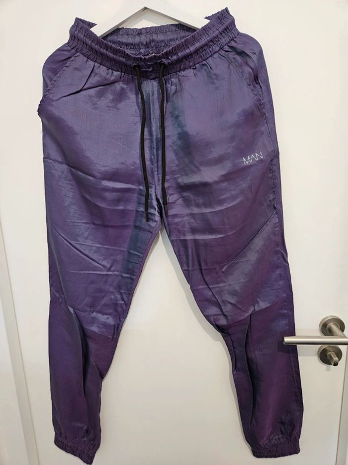 Pantalon survêtement boohoo man violet