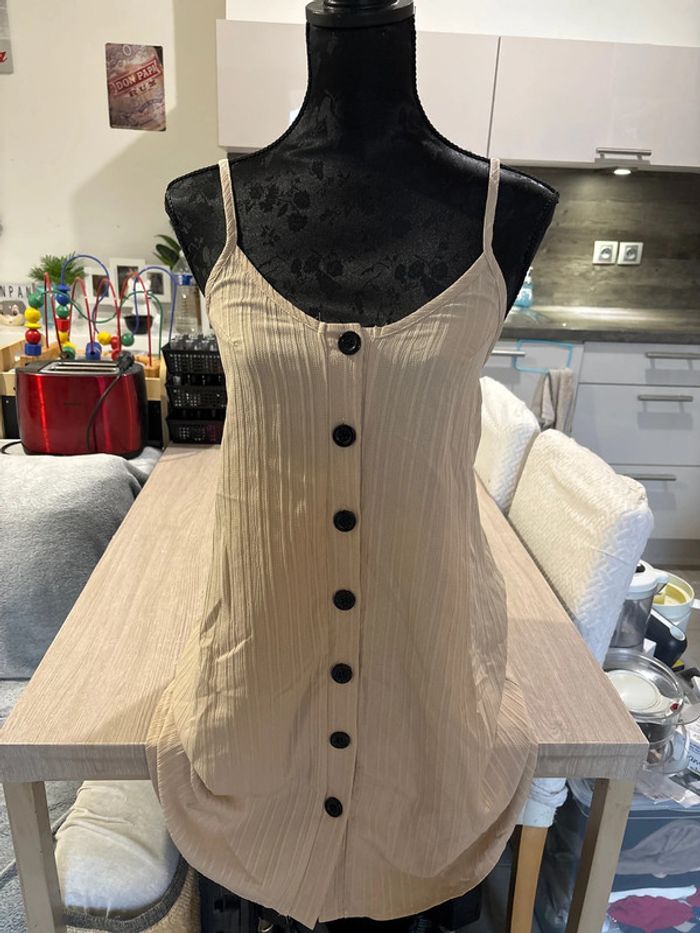Robe fluide beige s
