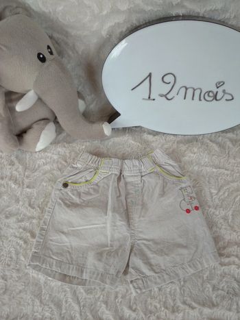 Short Garçon 12 mois Ours Éléphant Orchestra
