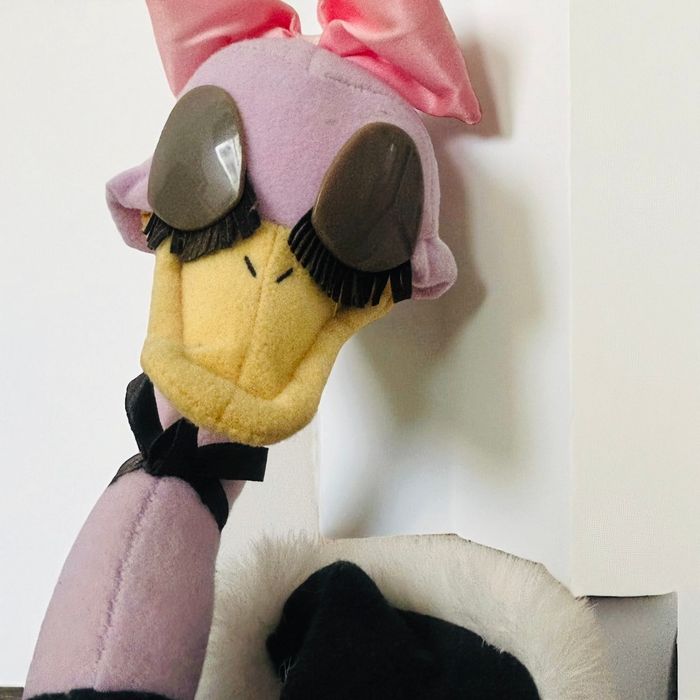 Peluche rare Disney Fantasia – Madame Upanova, autruche ballerine – années 1990, 48 cm avec nœud. - photo numéro 2