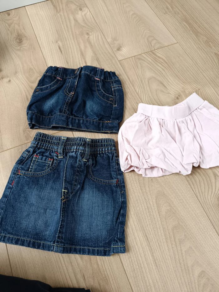 Lot de 3 jupes fille 6 mois
