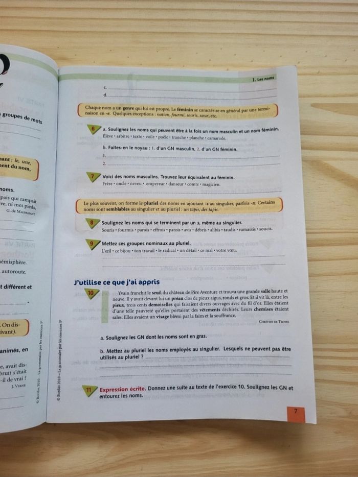 La grammaire par les exercices 5ème, Bordas - photo numéro 6