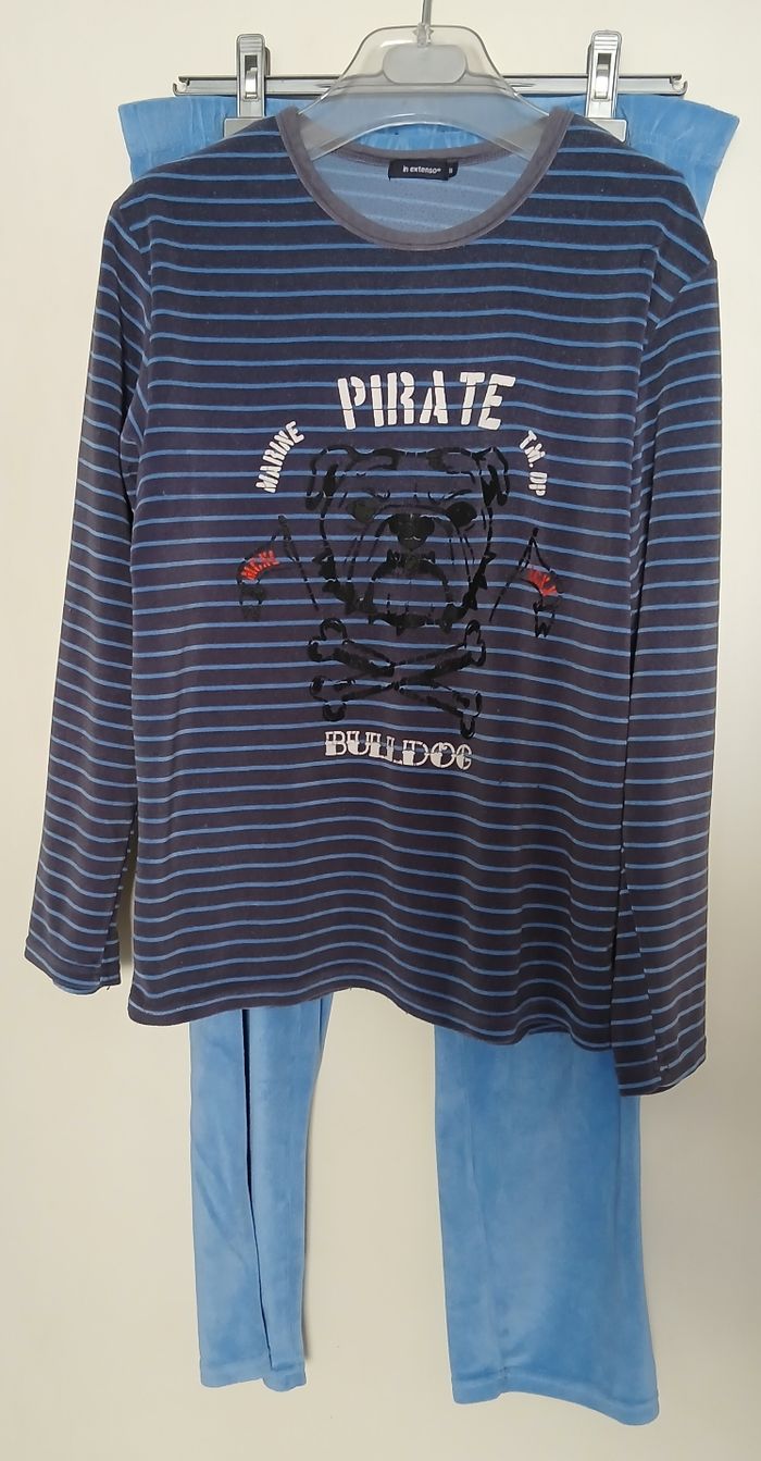 Pyjama en velours bleu 16 ans - photo numéro 8