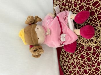 Marionnette conte jolie princesse rose coeur doudou et compagnie