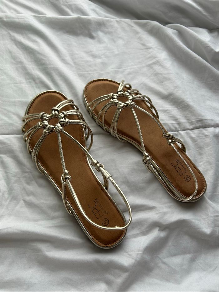 Sandales chic dorée femme taille 40-41 - photo numéro 3