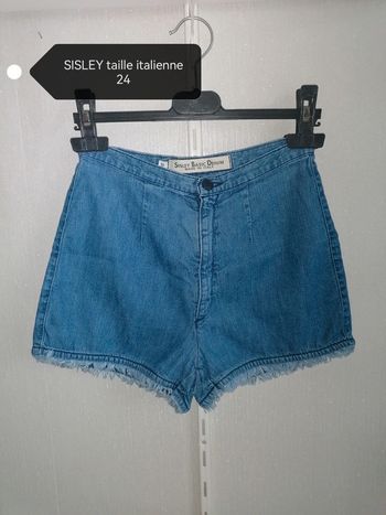 Short Sisley basic T24( italienne/mesure en photos