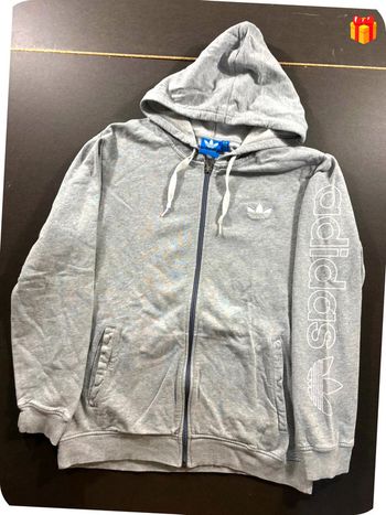 Veste Zip à capuche Adidas Gris taille M