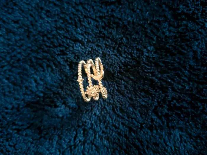 Bague dorée acier inoxydable - photo numéro 2
