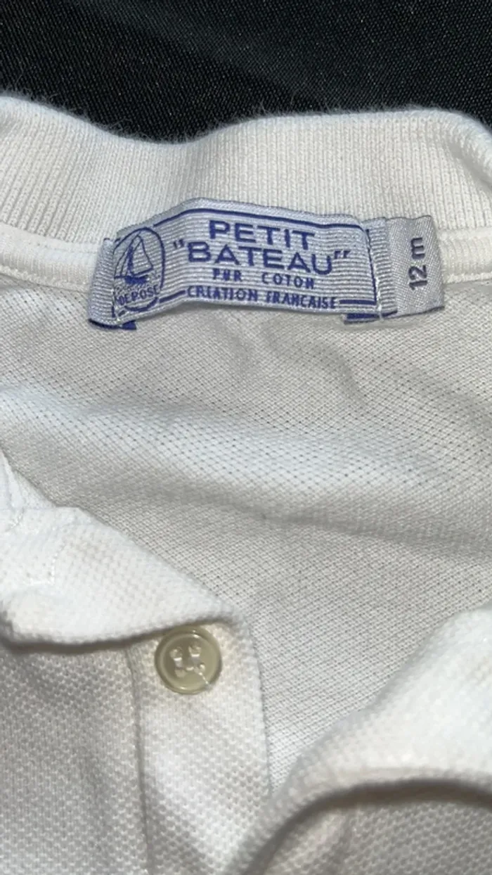 Combi short blanche petit bateau 12 mois - photo numéro 4