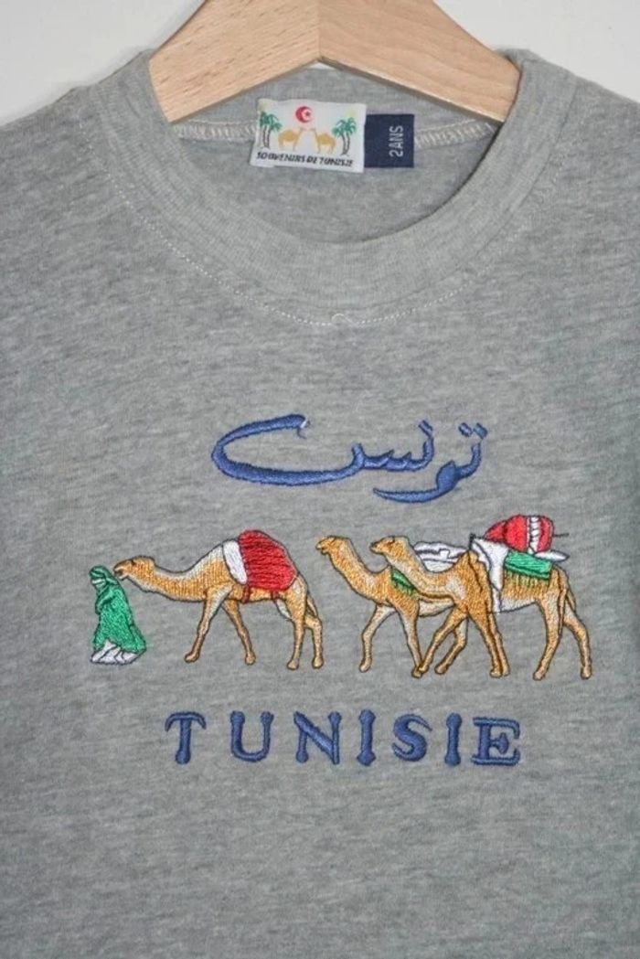Tee shirt gris Tunisie 2 ans - photo numéro 2
