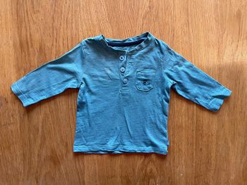 T-shirt manches longues turquoise 3 mois