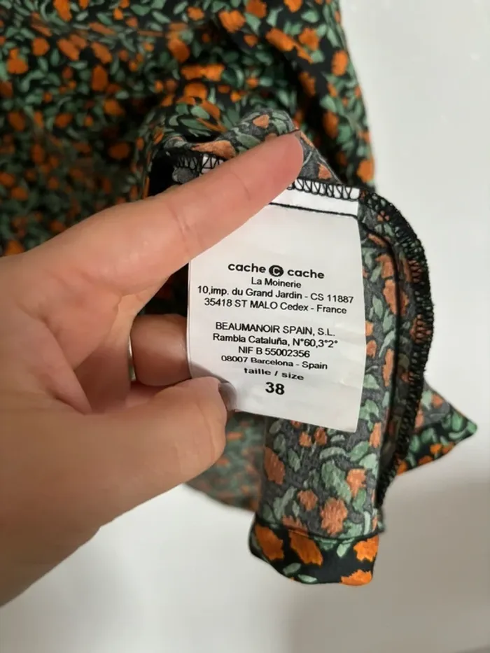 Robe fleurie cache cache - taille 38 - photo numéro 4