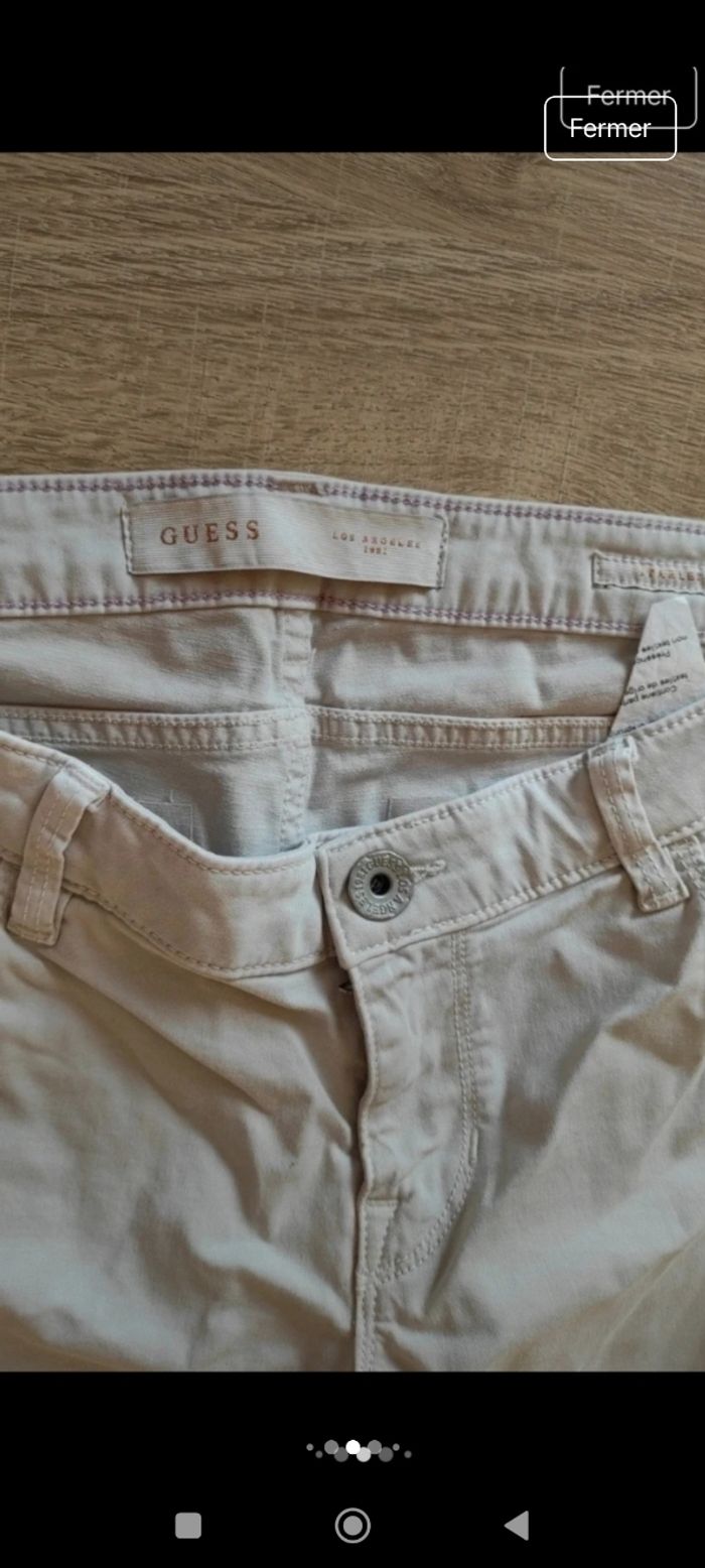 Jean ou pantalon beige Guess Neuf femme - photo numéro 3