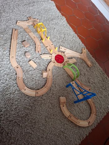 Circuit en bois enfant jeu de construction