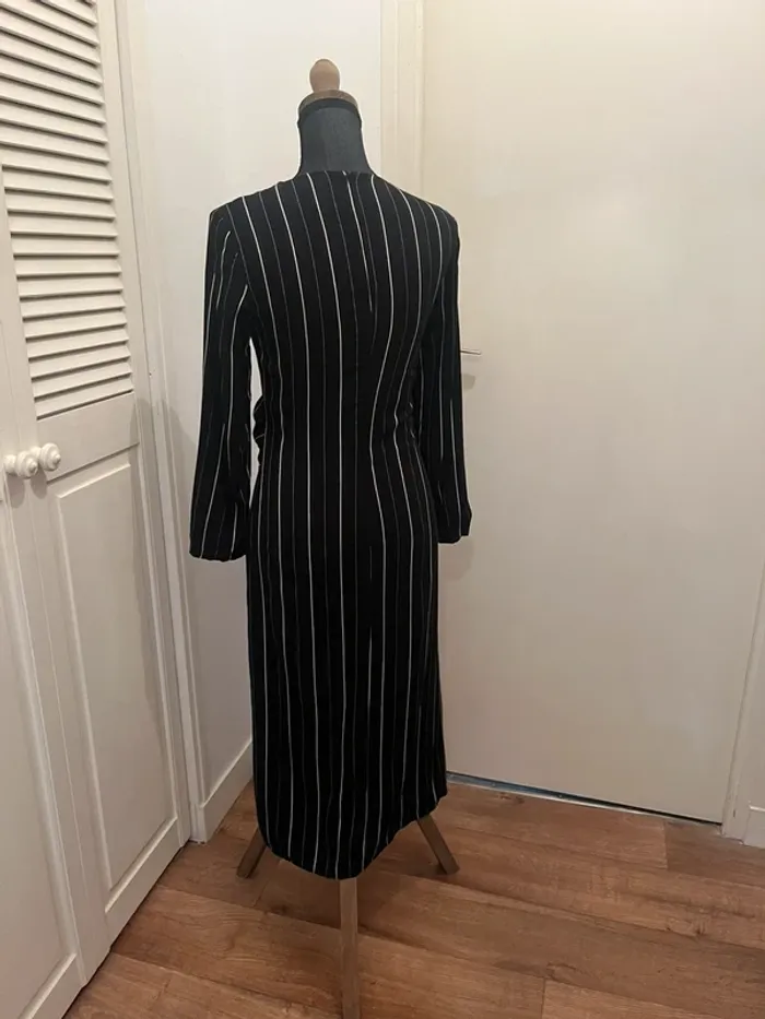 Magnifique robe longue noire et blanche - taille 34 - photo numéro 5
