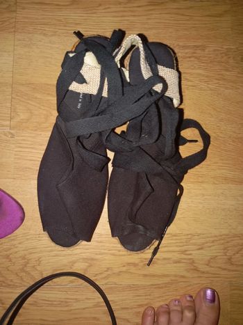 Espadrilles noire a talon 38
