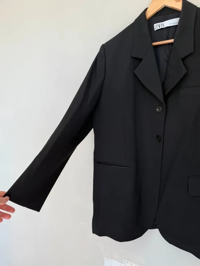 Blazer Zara noir oversize - photo numéro 4
