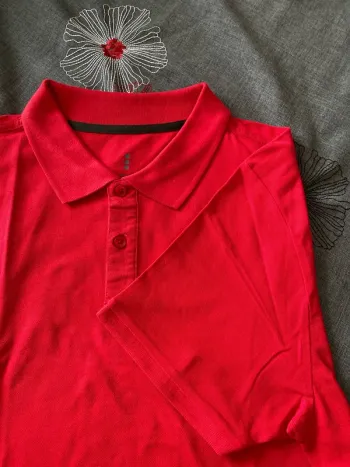 Polos rouge mixte manches courtes XL