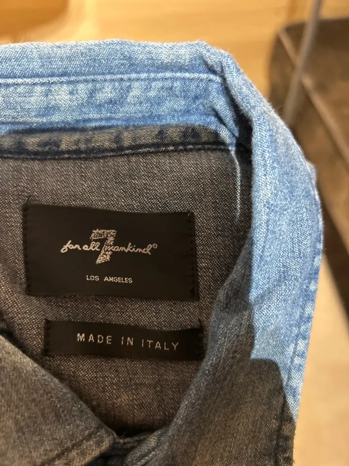 Chemise denim 7 for all mankind homme S - photo numéro 4