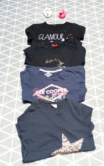 🦄 Lot 4 t-shirts manches longues, 8 ans