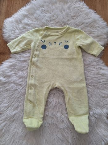 Pyjama velours 1 pièce Tex 3 mois