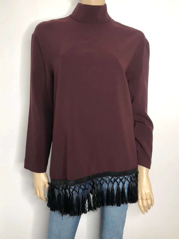 Tres Jolie blouse tunique Zara couleur aubergine taille M/L