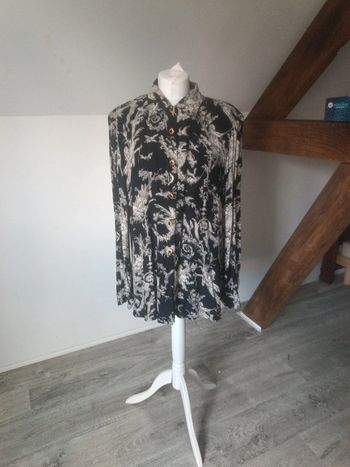 Chemise imprimée noire 42