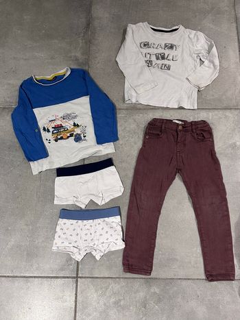 Lot vêtement garçon taille 2/3 ans Zara jean slim et sergent major top