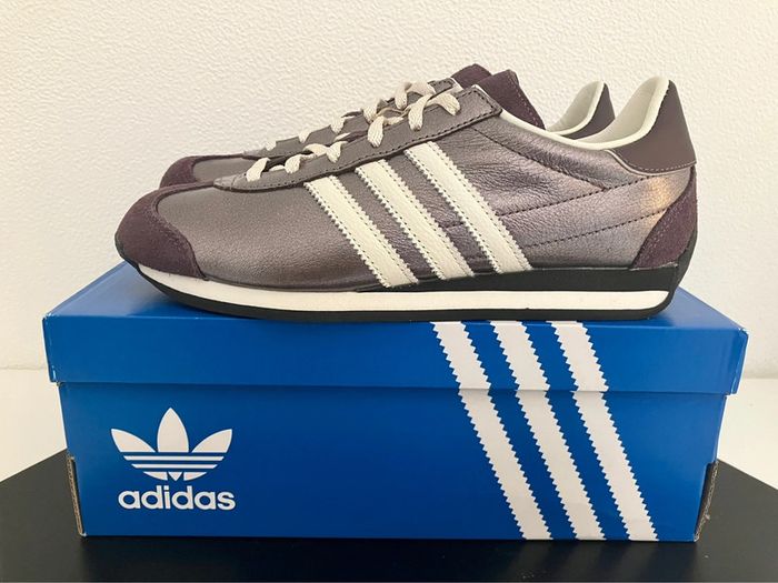 Adidas Originals Country OG Purple Metallic Aurora / Off-White - photo numéro 8