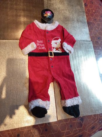 NOEL Tenue de Noël en pyjama 6 mois, ouverture devant
