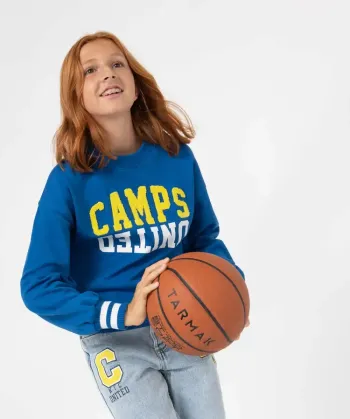 Sweat fille en molleton doux avec motif bouclette - Camps United