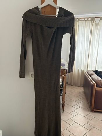Robe longue hiver marron