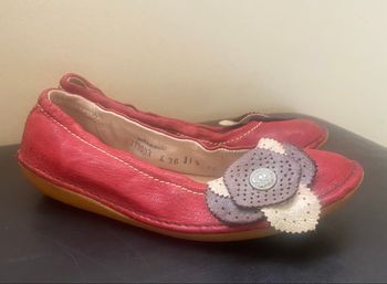 Ballerines cuir »Kickers »rouges