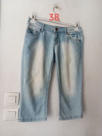 Pantacourt jeans femme.38