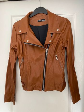 Blouson en simili cuir Perfecto camel