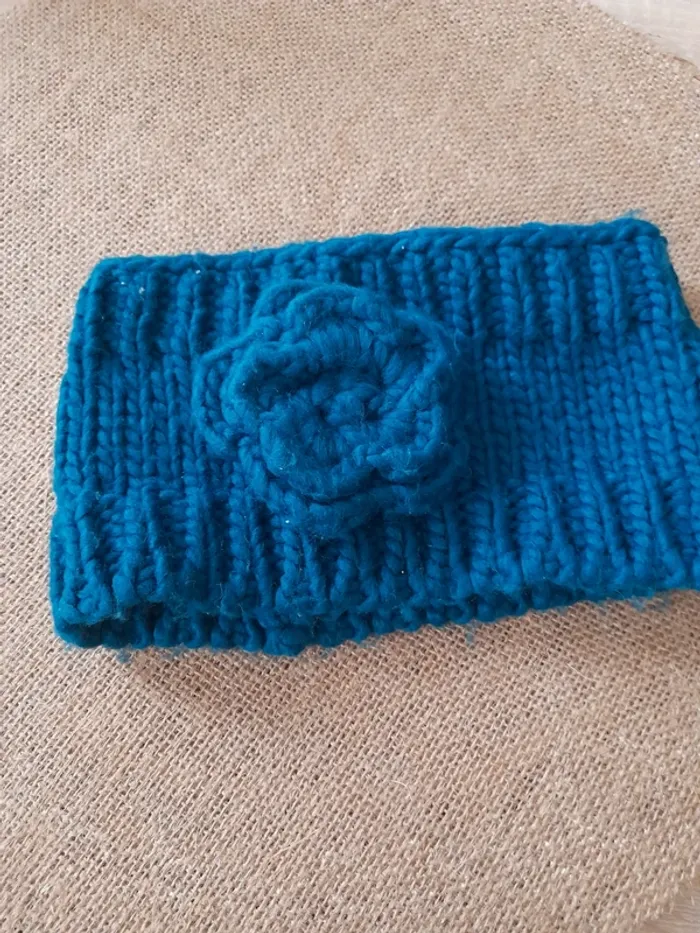 Bandeau tête bleu canard