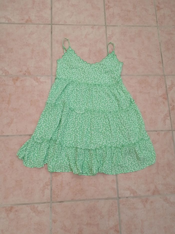 Robe verte et blanche Jennyfer taille M