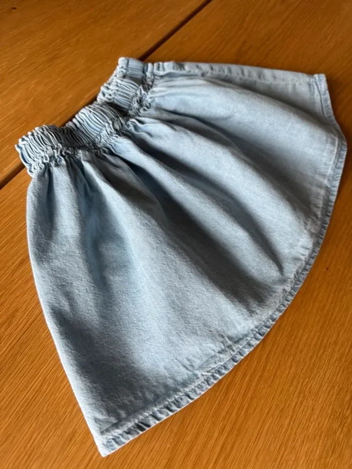 Jupe en jeans légers volants - Taille 2/3 Ans - photo numéro 3