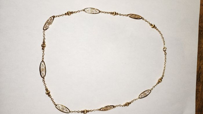 Collier filigrane plaqué or - photo numéro 2
