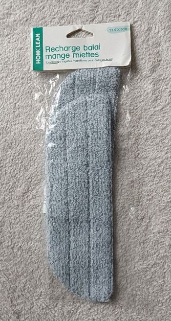 2 recharges lingettes microfibres pour nettoyer le sol