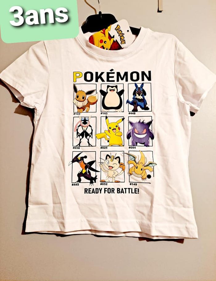 tshirt pikachu pokémon 3ans neuf avec étiquette