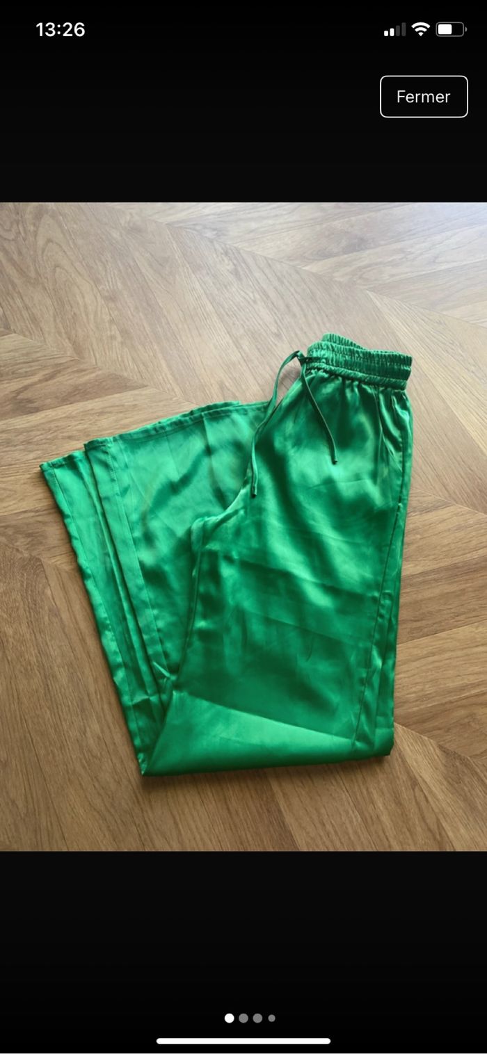 Pantalon ample vert