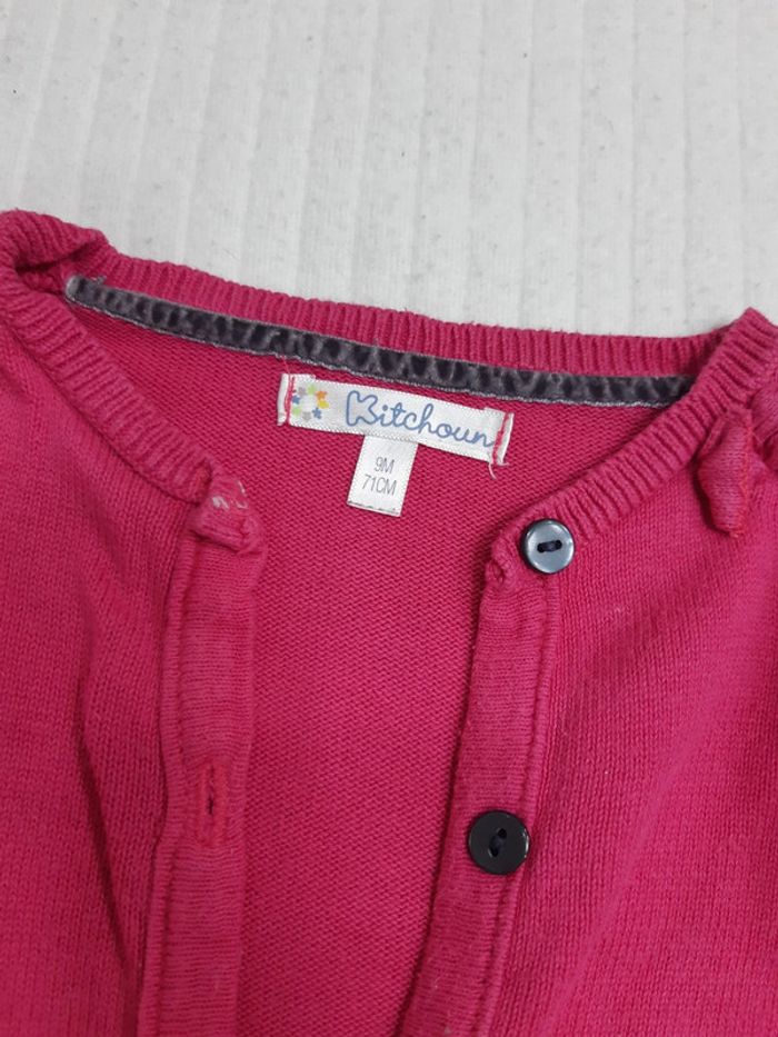 Tenue gilet rose, haut manches longues Winnie et legging 9 mois - photo numéro 6