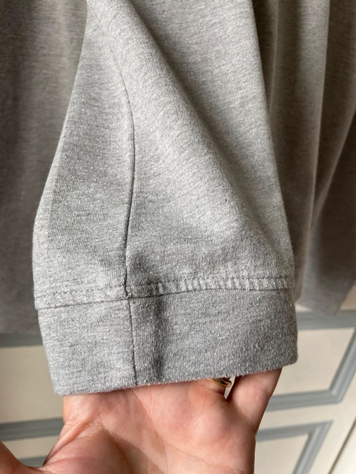 Sweat léger Pimkie gris clair col Claudine perlé taille M - photo numéro 9